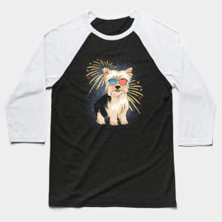 Cool Dog USA flag Patriotic 4th July independence day coolest shirt for july forth Baseball T-Shirt